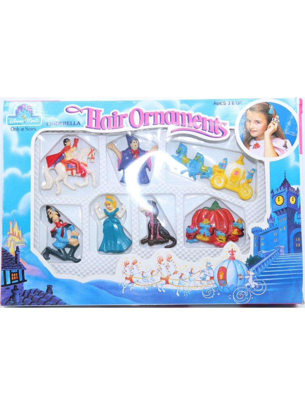 Vintage Disney Magic Sears Roebuck Cinderella Hair Ornaments Sets #MY30807